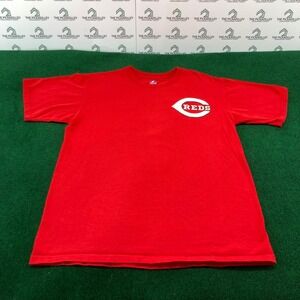 Cincinnati Reds MLB Baseball Dad Number 1 Fan Majestic T‎ Shirt - M